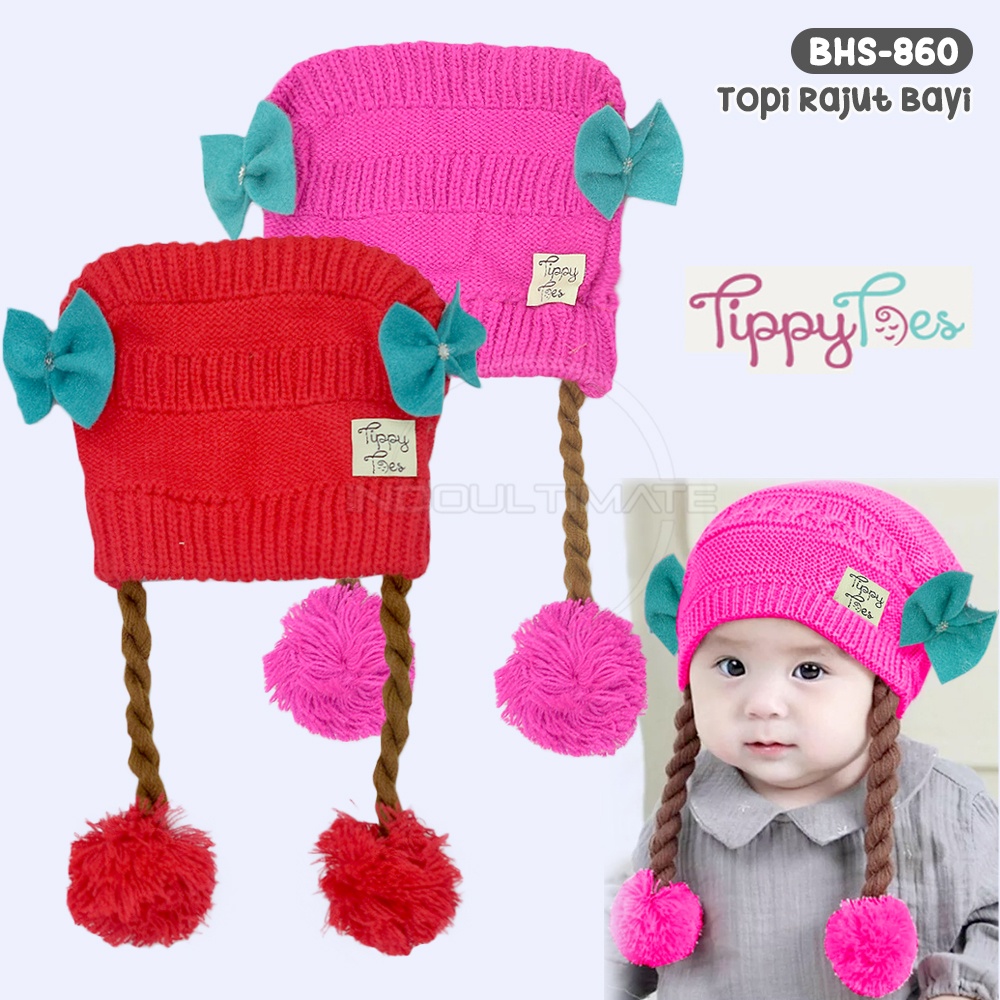 BHS-860 Topi Bayi Perempuan Topi Kupluk Rajut Bayi Topi Bay Baru Lahir Topi Rajut Bayi Perempuan Top