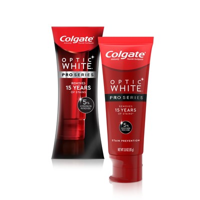 Colgate optic white pro series removes 15 years of stains