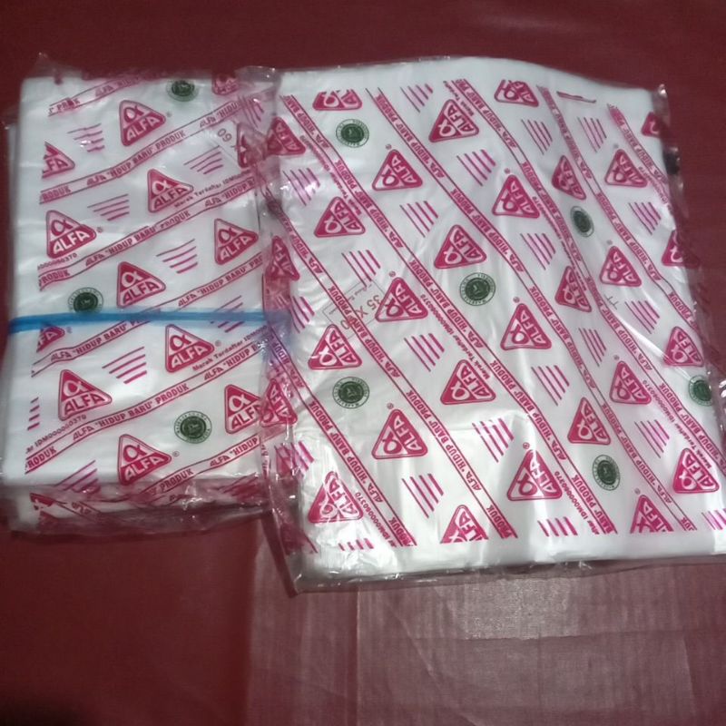Kantong Kresek plastik Bening 35cm/Kantong kresek Bening ALFA