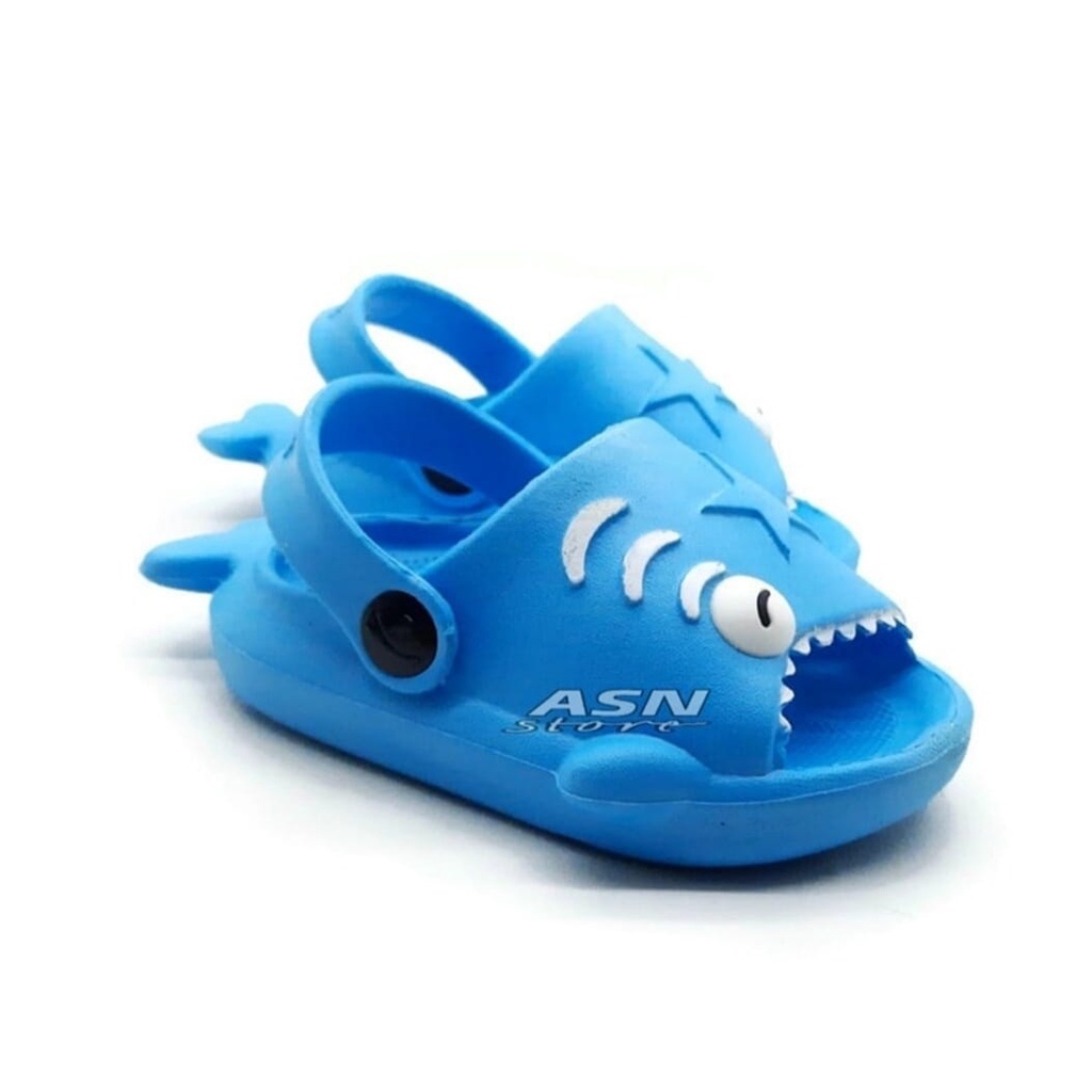 Sandal Baim Anak Laki Laki Karakter Anak Ikan Hiu / Baby shark / Dulux Karet