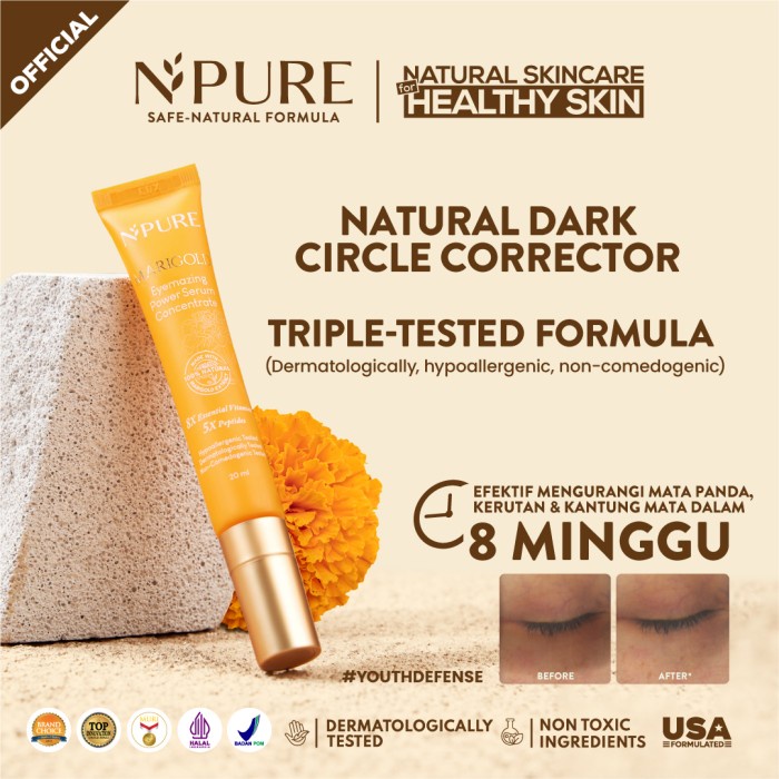 NPURE Marigold Eyemazing Power Serum Mata Anti Kerutan Dark Circle