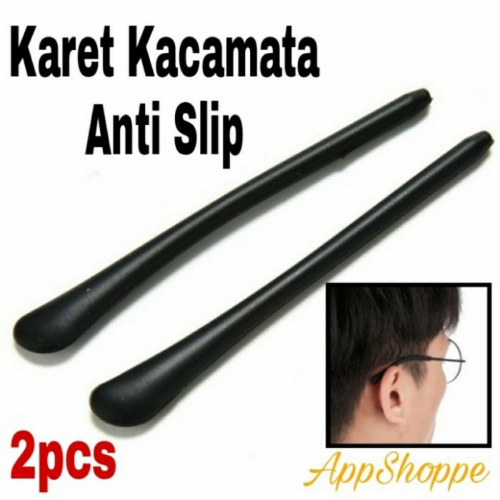 #####] Karet Kacamata Anti Slip Spectacle Penutup Gagang SILICONE 2pcs