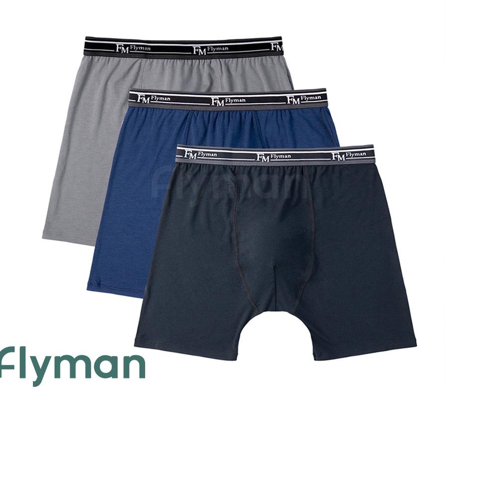 Best Seller Flyman Celana Dalam Boxer Pria Panjang 3 PCS FM 3225