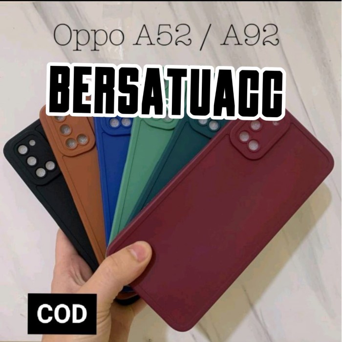 Soft Case Pro Camera  Silikon OPPO A52 | OPPO A92 - Hitam, A92 Casing Hp