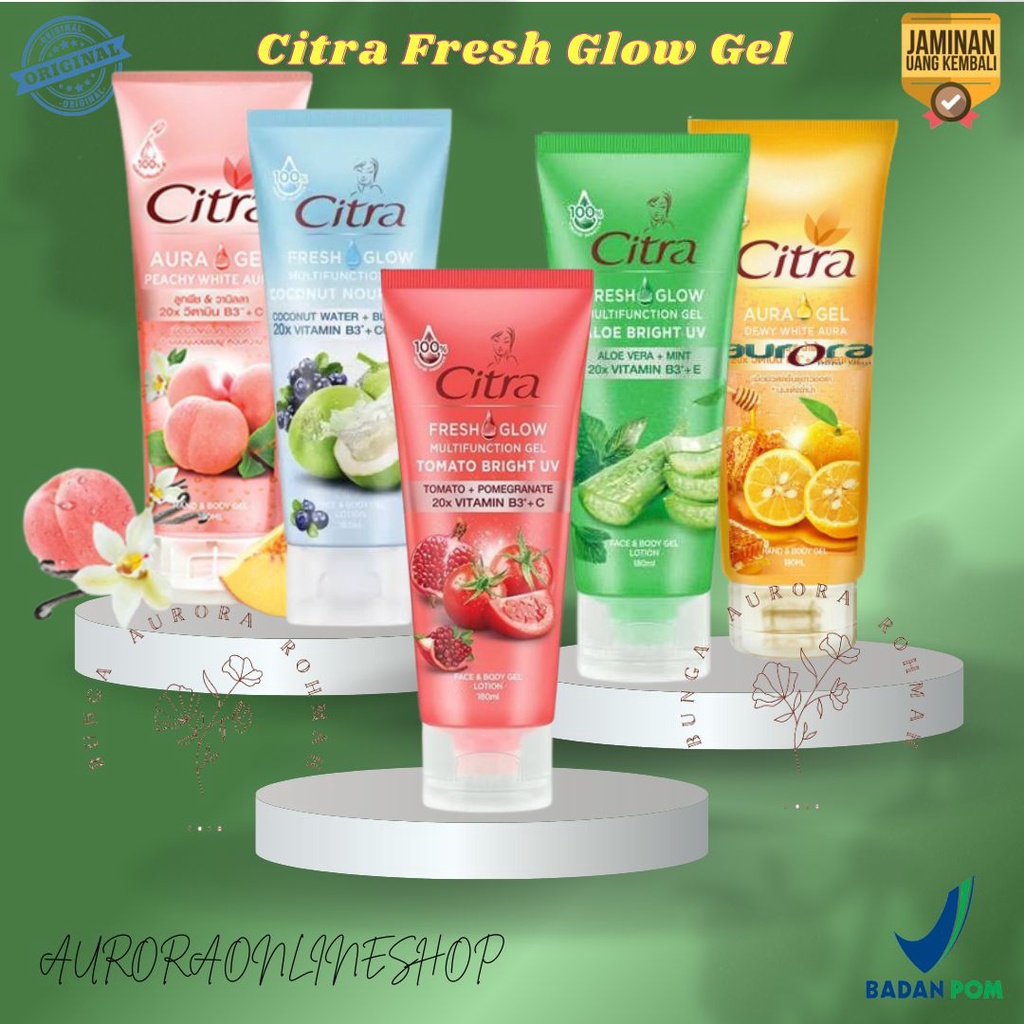Jual CITRA FRESH GLOW MULTIFUNCTION GEL 180ML Citra Aloe Vera Gel
