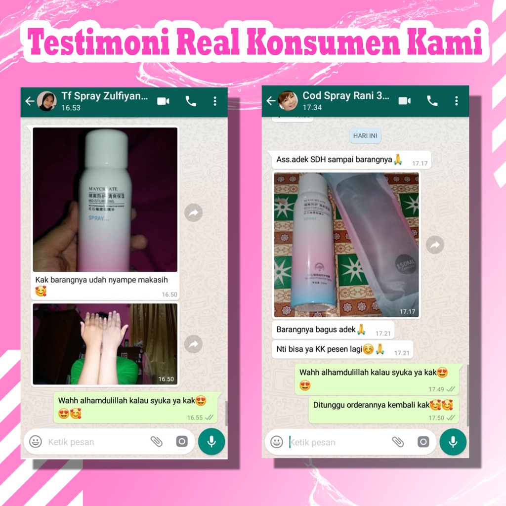 ✅ BPOM Maycreate Spray Whitening Original 100% Spray Pemutih Badan Instan 150ml