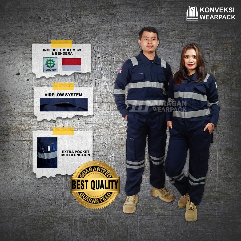 Wearpack Safety Setelan Warna Biru Navy