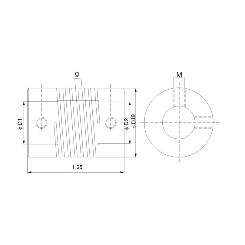 [HAEBOT] Shaft Coupler Coupling Motor Nema 5x8 5mmx8mm Flexible CNC Penghubung Mesin Fleksibel Aluminium Motor 3D Printer