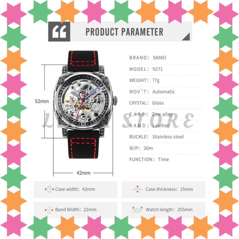 SKMEI Jam Tangan Mechanical Pria Automatic Movement - 9271