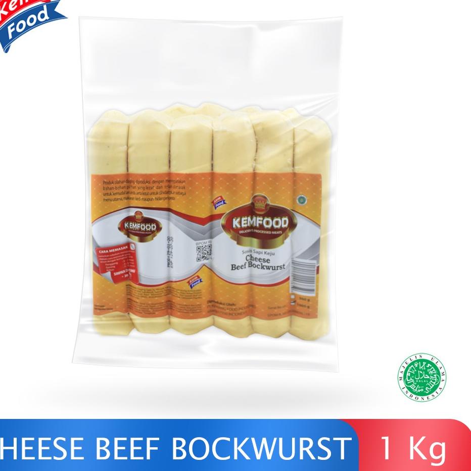 

✨Grosir✨ Kemfood Sosis Sapi Keju Bockwurst 1kg !