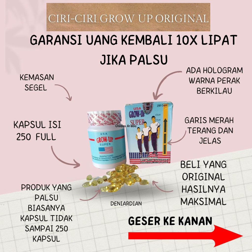 (BAYAR DI TEMPAT) GROW UP USA ORIGINAL OBAT PENINGGI BADAN AMPUH PENINGGI BADAN ORIGINAL GROWUP USA 