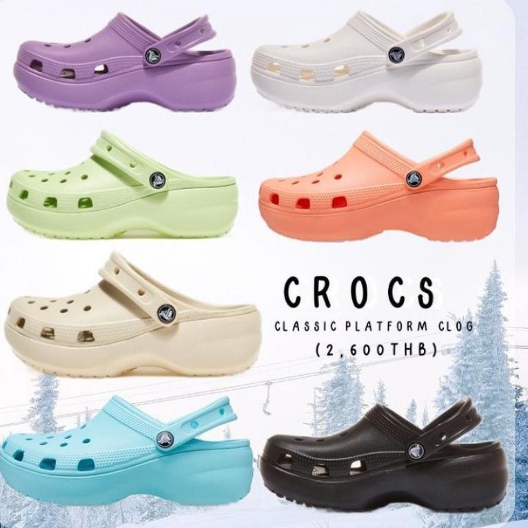 Terbaik crocs Classic platform Clog / Sandal wanita Crocs platform clog / Crocs Platform Bae clog / 