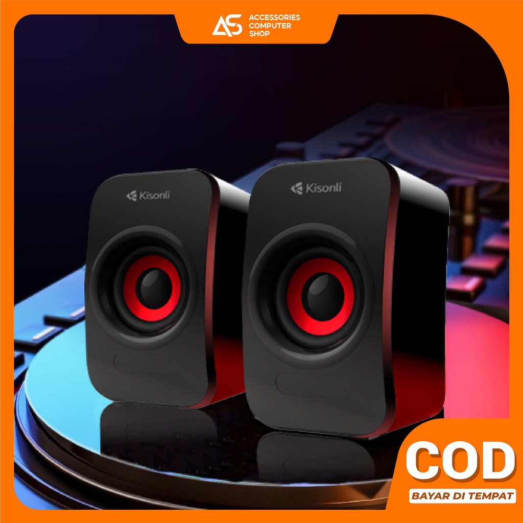 Speaker Laptop / Komputer KS07 Kisonli Gaming Dual Bass With Volume Control - ACS