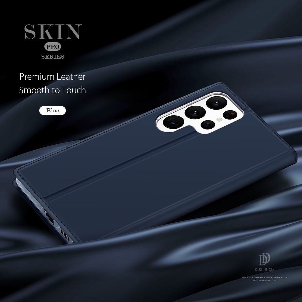 Dux ducis Skin pro series Leather Card Slot Kartu Silicone Flip Cover Samsung S22 s23 ultra s22+ s23+ A34 A54 case casing cover
