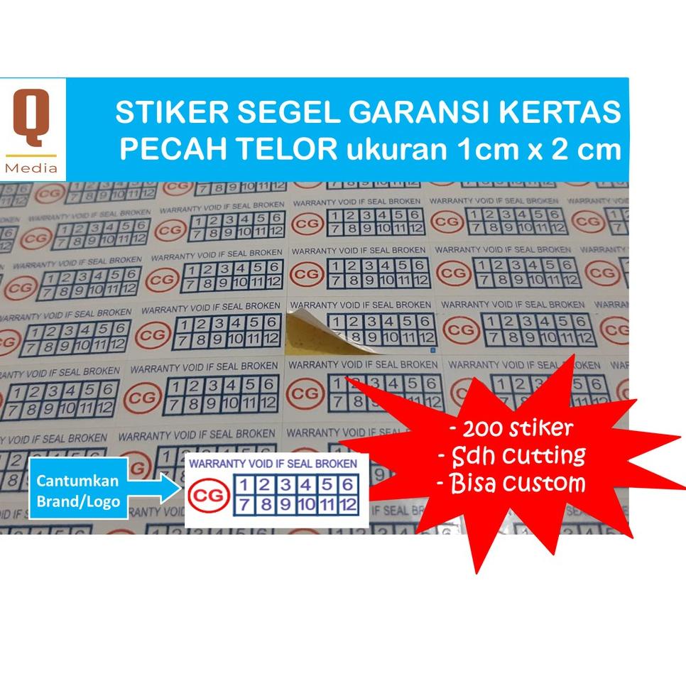 

trx6n1Mb CETAK KILAT & FREE DESAIN Stiker Khusus Segel Garansi ukuran 1cmx2cm bahan Pecah Telor