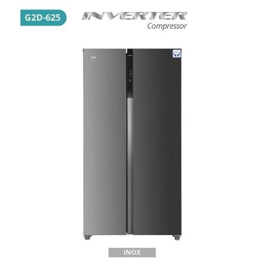 GEA Kulkas Side By Side Inverter G2D 623 INOX | Refrigerator