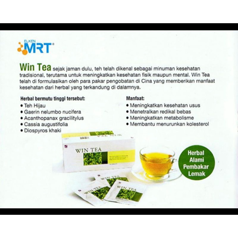 

Win Tea 40 Sachet Exp. 07/07/2025