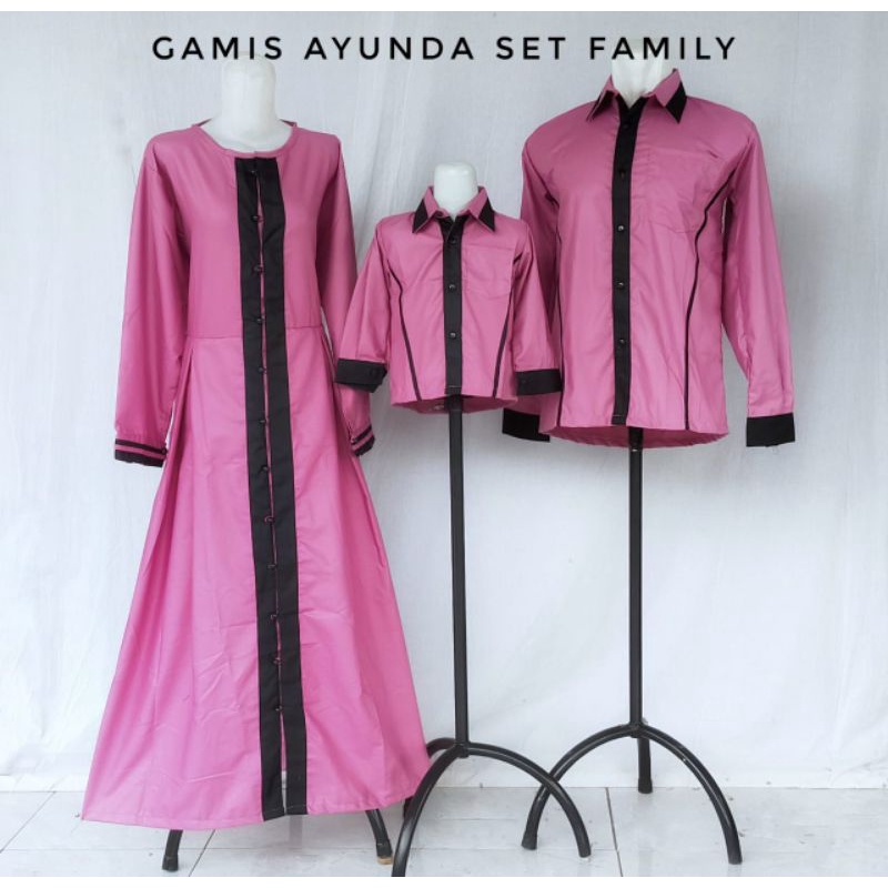 gamis ayunda dusty pink/gamis lebaran keluarga terbaru/gamis couple family/gamis anak dan dewasa /gamis couple keluarga/gamis lebaran terbaru/gamis jumbo