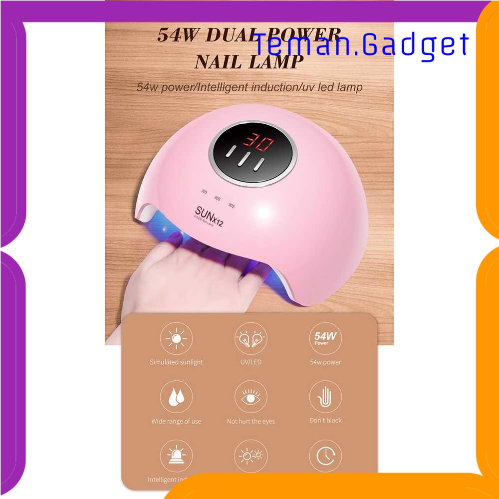 TG - PRW SUN Pengering Kutek Kuku UV LED Nail Dryer 54 W - X12