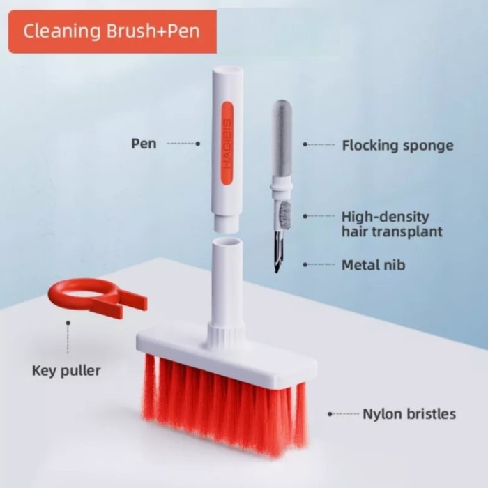 Keyboard Cleaning Brush 5 in 1 Sikat Pembersih Keyboard Earphone 2B