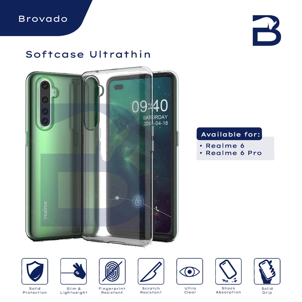 Casing Realme 6 / 6 Pro Softcase Ultrathin Silikon Jelly Bening