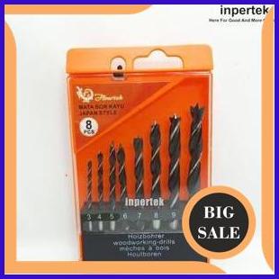 perkakas Mata Bor Set 8pcs Drill Set 3-10mm Paket Mata bor Set Mata bor Kayu 1F3B23