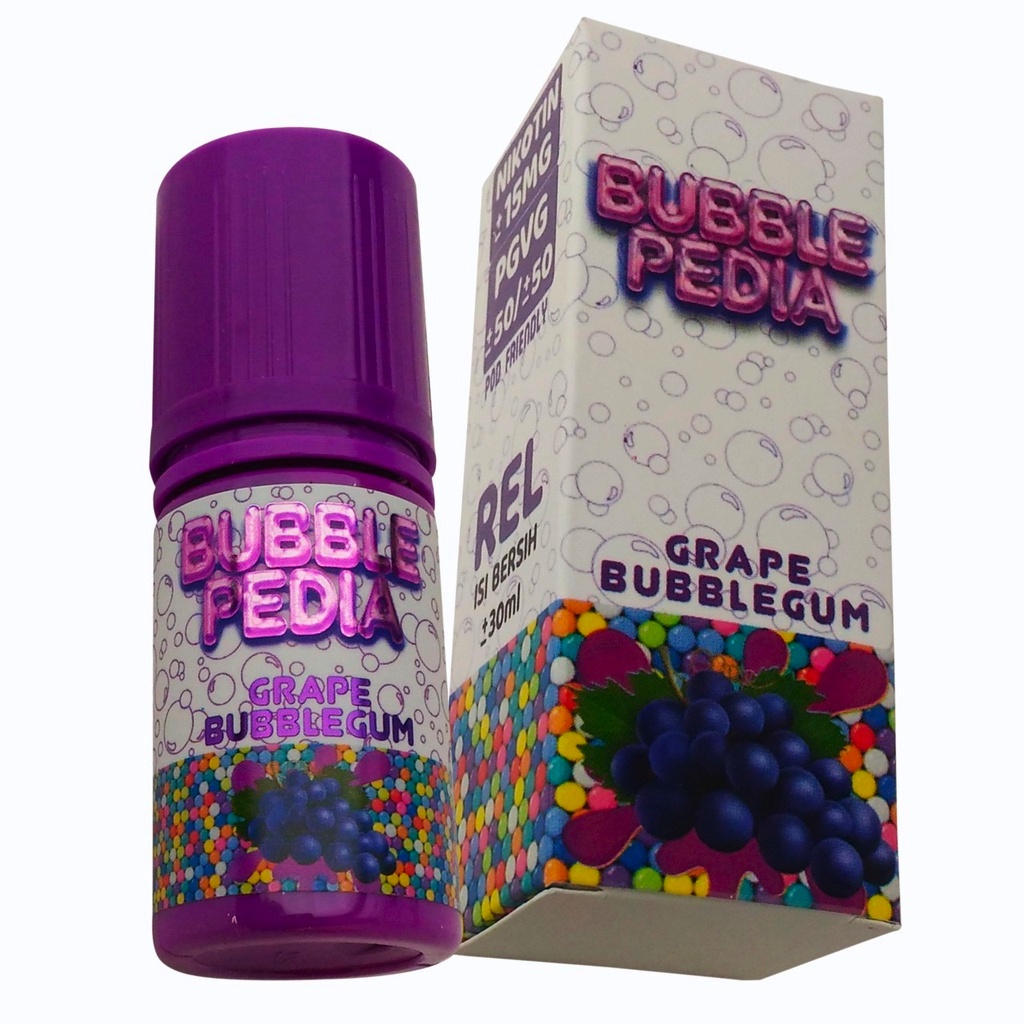 LIQUIDS BUBBLEPEDIA GRAPE BUBBLEGUM 30ML 15MG BUBBLE PEDIA