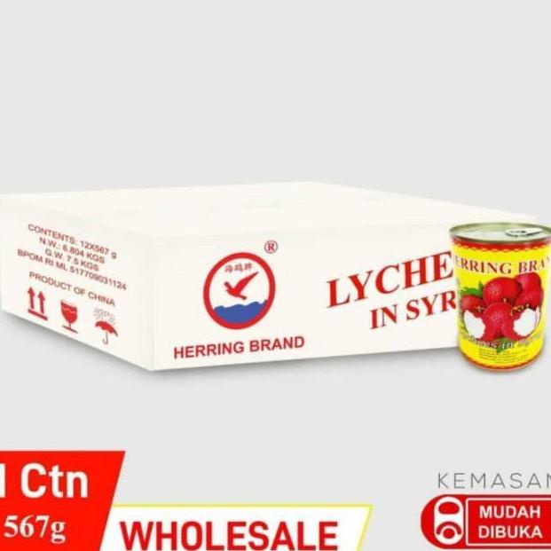 

Promo HEBOH Herring Lychee Leci 1 Dus / 12 Kaleng x 567gr Promoku