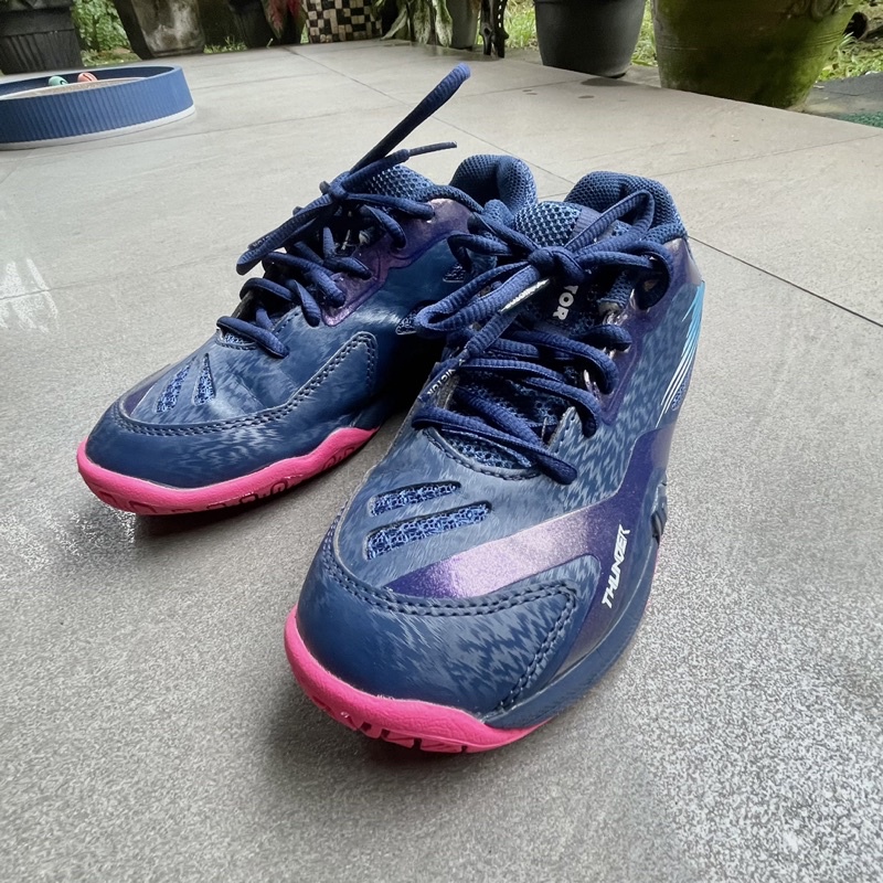 Victor Thunder B Medieval Blue - Sepatu Badminton Wanita - Badminton Shoes Women