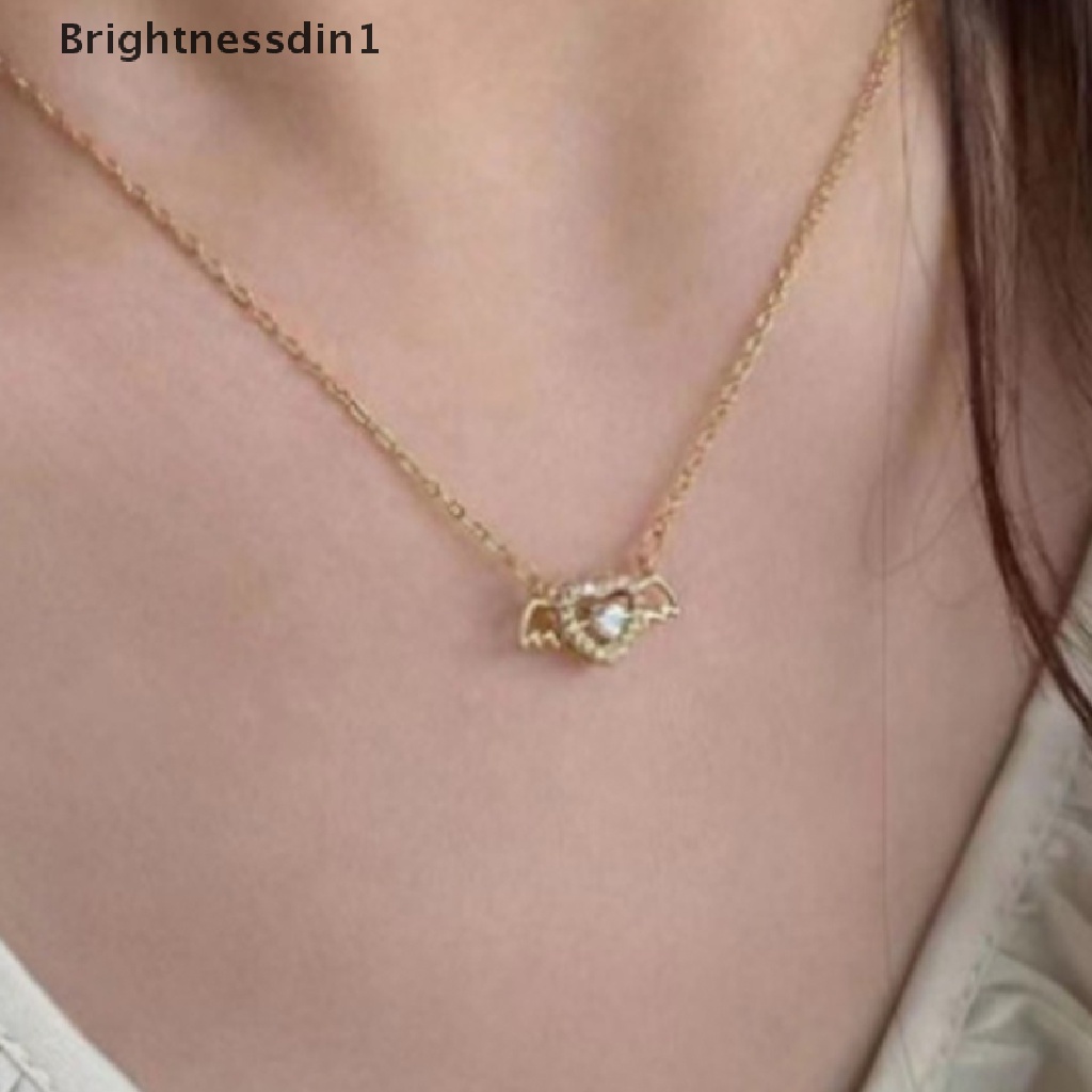 [Brightnessdin1] Elegan Temperamen Kalung Emas Zirkon Klavikula Rantai Kalung Baru Fashion Wanita Semua-Matc Kalung Perhiasan Pernikahan Hadiah Butik