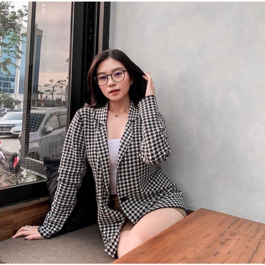 ZoeyWears | Jennie Knit Blazer -  Outer Korea / Blazer Wanita / Rajut Premium Knit Wanita