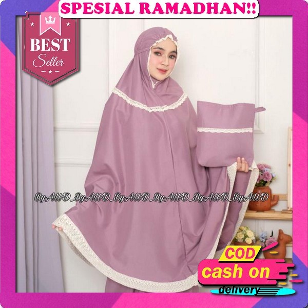 Mukena Terlaris Katun Dewasa Jumbo Original Grade A (Rheini Colection) Mukena Dewasa Jumbo Terbaru 2