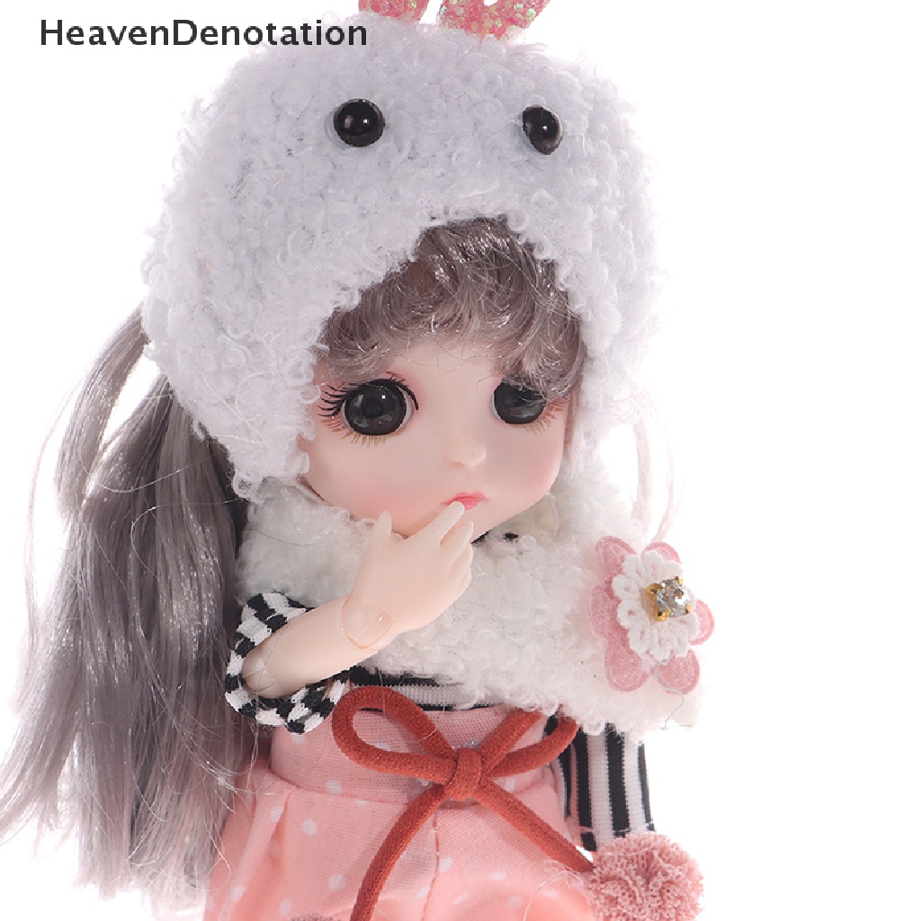 [HeavenDenotation] 17cm Boneka Dengan Pakaian Sepatu DIY Sendi Bergerak Figure Gadis Cowok Hadiah Mainan Boneka HDV