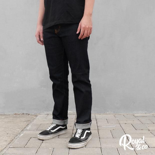 ♙ BLACK DENIM SELVEDGE SLIM FIT Ω