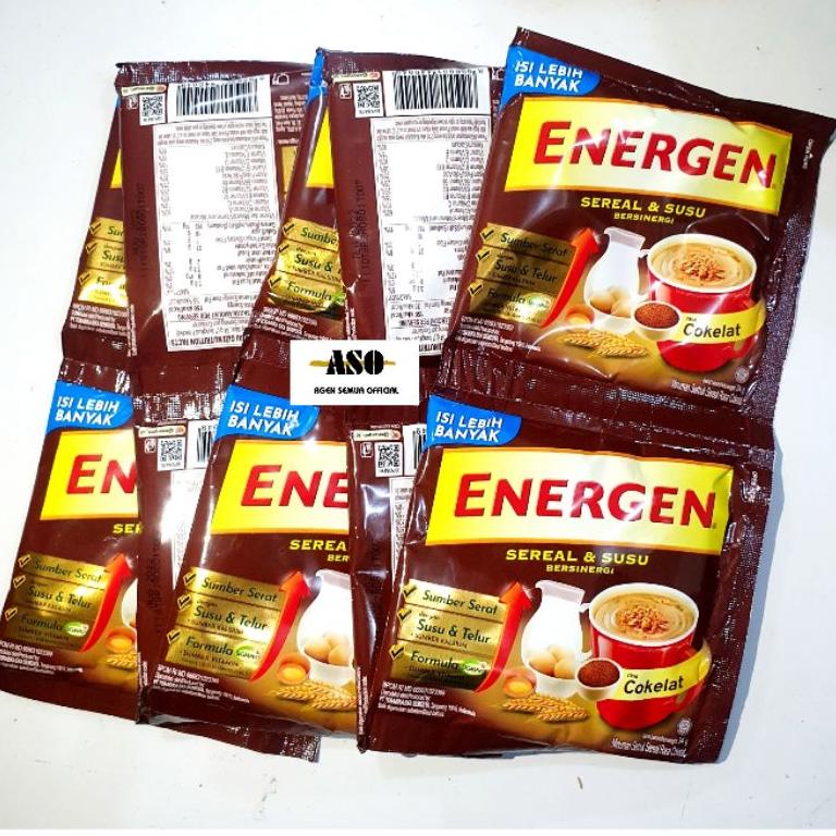 

8.8 ENERGEN COKLAT 32g RENCENG KEMASAN BARU ISI LEBIH BANYAK ( ISI 10 )