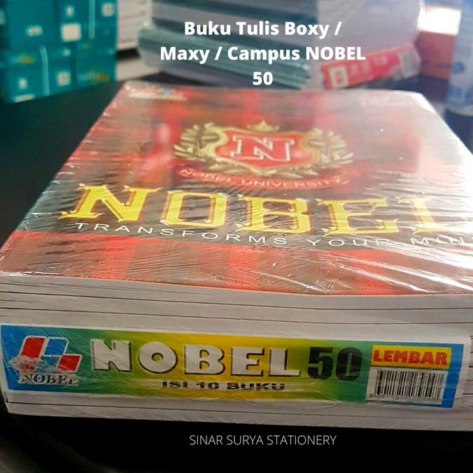 

Buku Tulis NOBEL isi 50 (per Pak isi 10 buku)