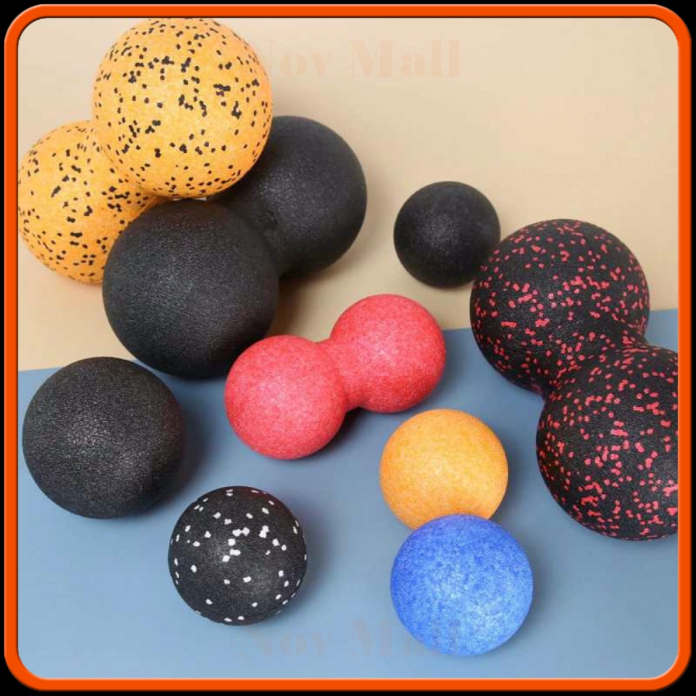 Alat Bantu Yoga Peanut Massage Foam Block Roller Ball 8x16cm -SP433