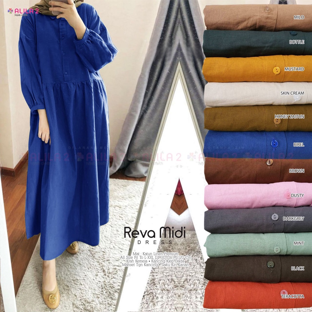 REVA MIDI DRESS BY ALILA2