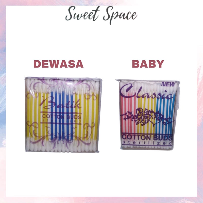 COTTON BUD KOREK KUPING DEWASA / BABY ISI 25 PCS [SWEETSPACE]