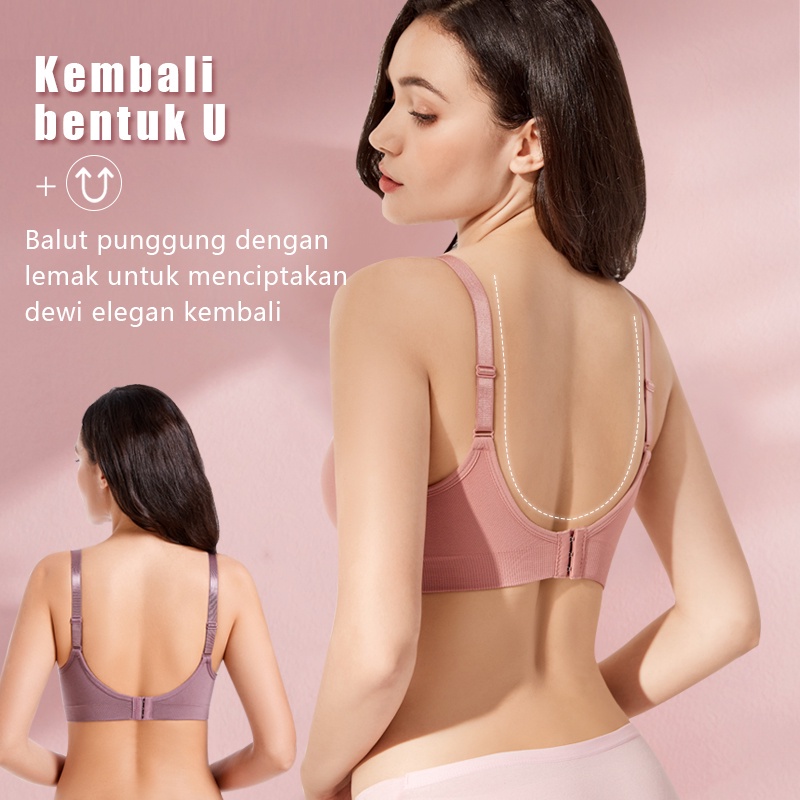 ANGEL MOMMY IBU Bra Menyusui Jumbo Kancing Depan Tanpa Kawat Hamil Murah Bh Menyusui Bahan Katun-6