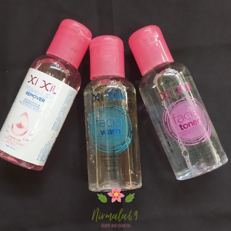 Paket lengkap Xi Xiu 3in 1(facial wash 100ml+face toner 100ml+makeup remover 100ml)/pembersih wajah/