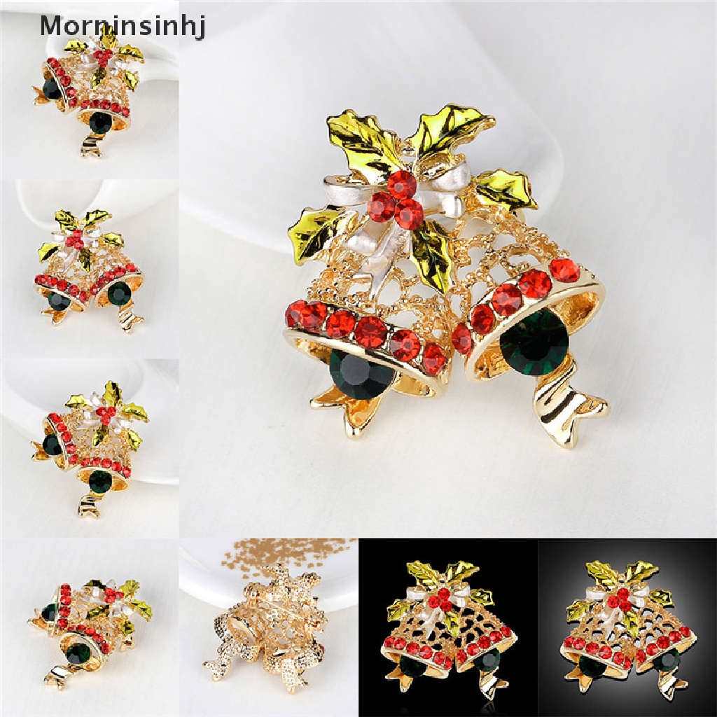 Mornin Baru Kristal Bros Pin Buket Pernikahan Lady Lonceng Snowman Pohon Hadiah Natal id