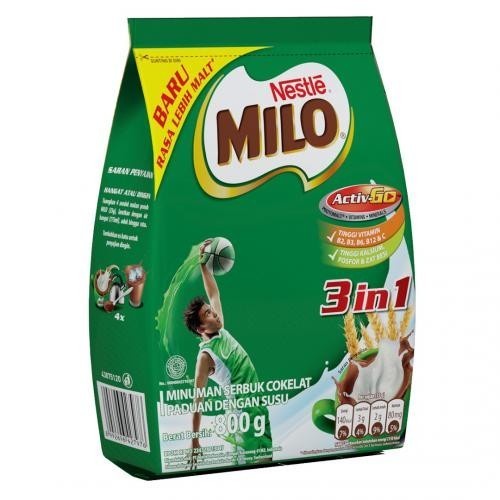 

[ COD ] Milo 3in1 kemasan Refill 800gr