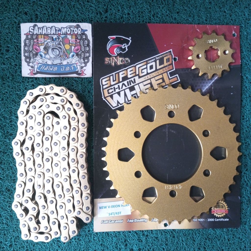 SINDO GEAR PAKET GEARSET GIRSET VIXION NEW GOLD MODEL SSS