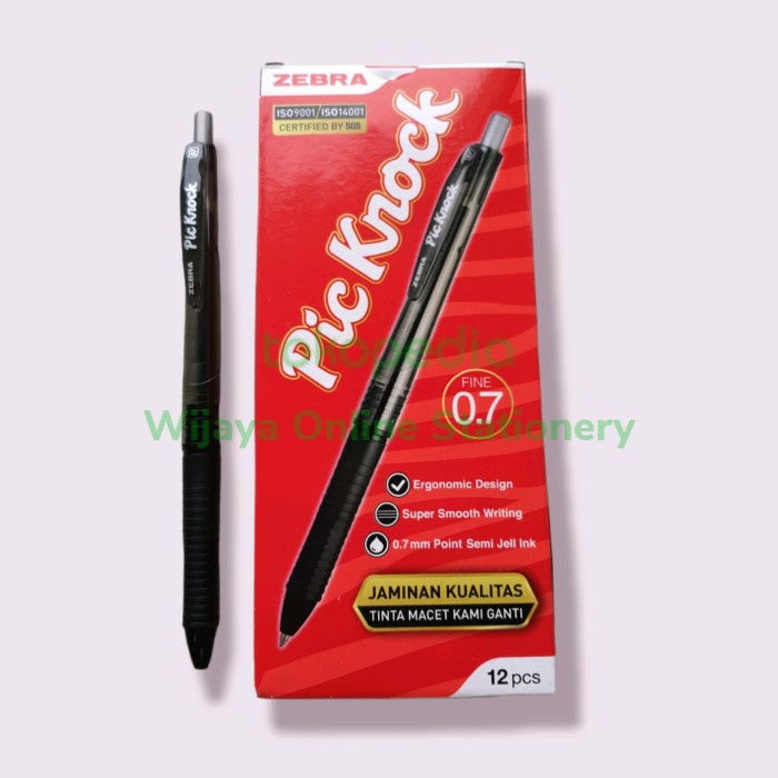 

BISA COD Bolpen Zebra Pic-Knock (Lusin)