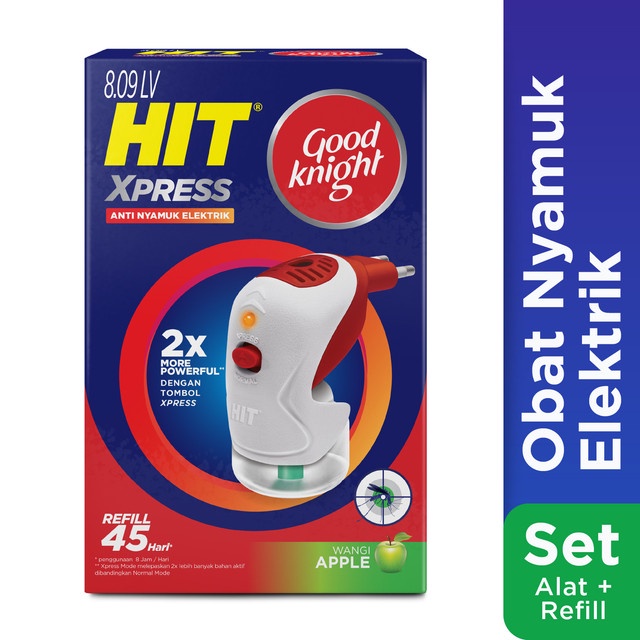 Hit Good Knight Xpress Set / nonstop set - Obat Nyamuk Elektrik non stop - Bunuh Nyamuk