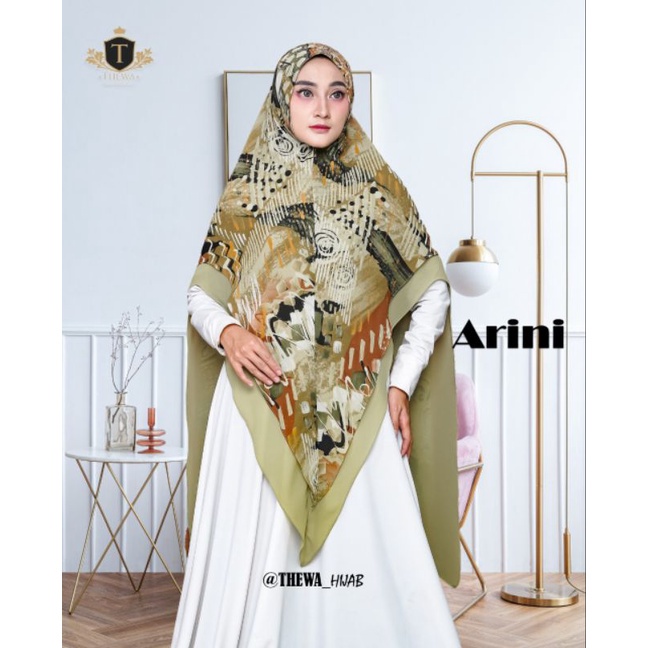 Hijab motif / khimar motif arini / jilbab instan motif / kerudung syar'i motif / thewa hijab TERLARI