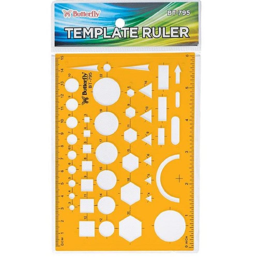 

H98 Butterfly BT-795 Penggaris Aneka Bentuk Bangun Matematika BARANG TERUPDATE ㅵ