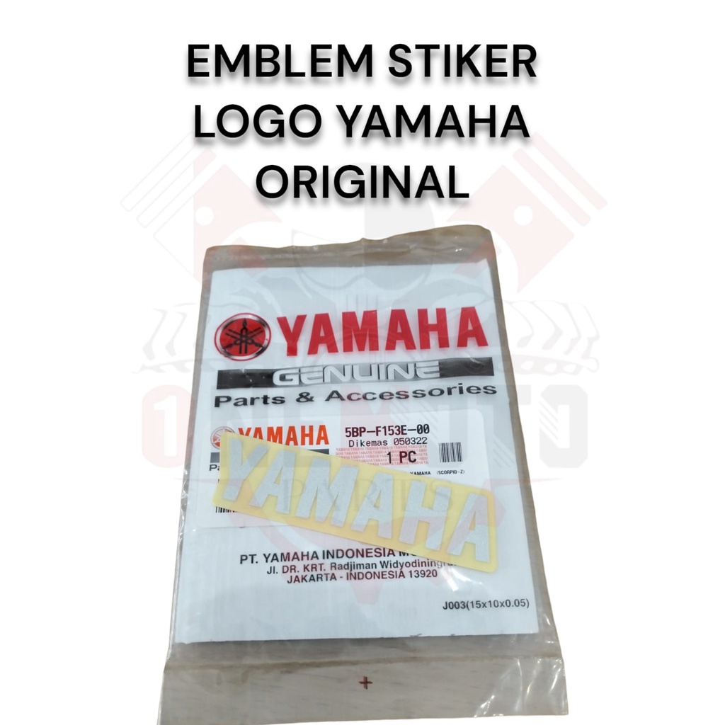 EMBLEM STIKER LOGO YAMAHA ORIGINAL 5BP-F153E-01