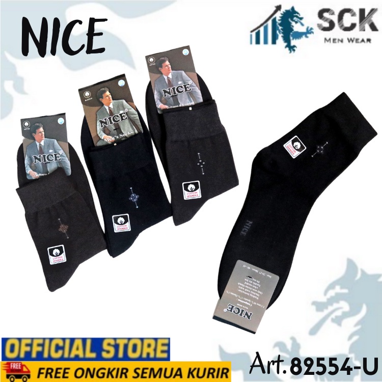 Kaos Kaki Kerja Kantor NICE 82552 82553 82554 Katun/ Kaus Kaki NICE 82552 82553 82554